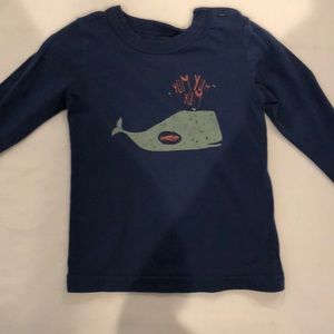 Mini Boden great cond preppy whale top 1.5 - 2 y